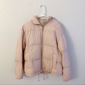 ASOS light pink puffer jacket